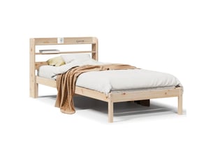 Lit simple 90x190 cm    coloris marron