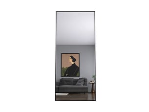 Miroir rectangulaire à fixer coloris noir <strong></strong> <strong></strong> - 80 cm x 80 cm