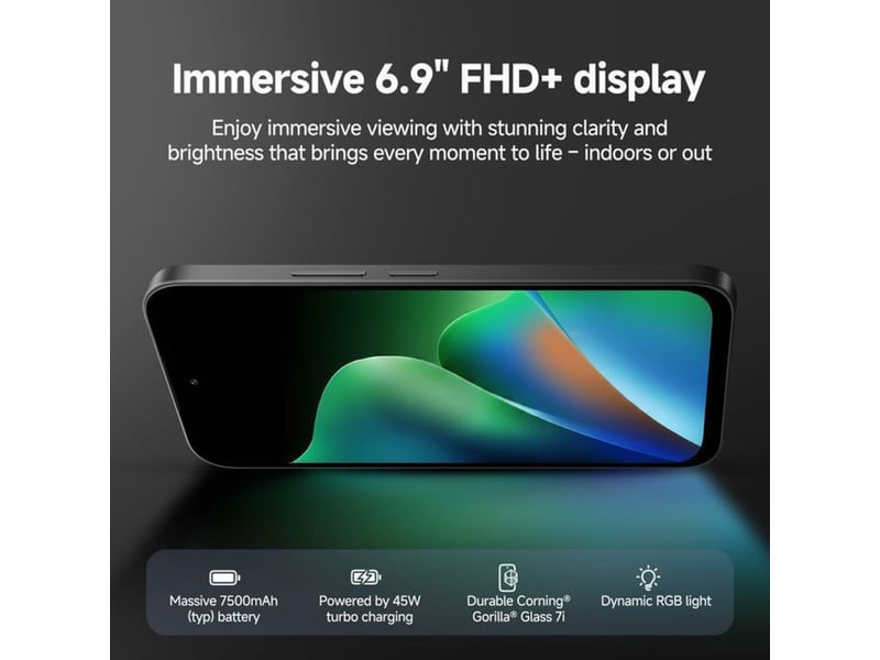  Smartphone redmi 17 6.9 ips 120hz 4go 128go 7500mah 45w noir 421705_AADMC36635_6_DROPFR - Conforama C