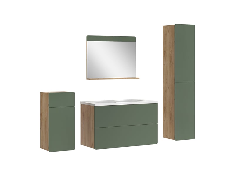  Vicco meubles bain, vertchêne doré, 5 pièces  - Conforama A