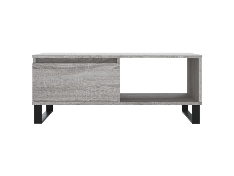  Table basse rectangulaire | table de salon sonoma gris 90x50x36,5 cm bois d'ingénierie shl6986  - Conforama E