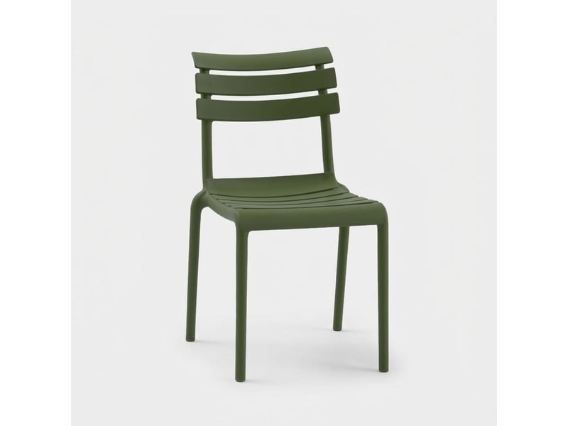  Lot de 2 chaises empilables intérieur et extérieur punat - vert foncé  - Conforama C