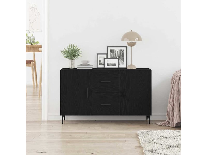  Buffet - bahut - meuble de rangement chêne noir 100 x 36 x 60 cm bois d'ingénierie  - Conforama D