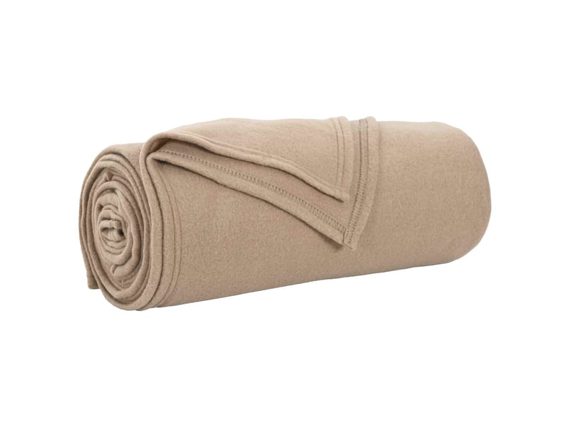  Plaid canapé camel 200x150 cm 0.45 kg polaire  - Conforama A
