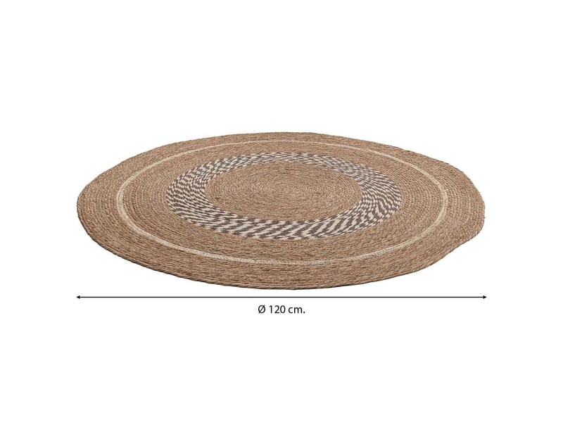  Brown natural fibre rug, d120x1h cm  - Conforama C