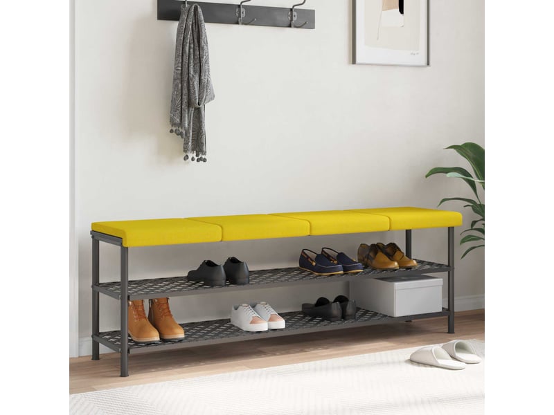 Lot de 4 coussins de banc, coussins d'assise, coussins pour chaisecanapé tissu jaune clair profondeur 35 cm cf52585 - Conforama B