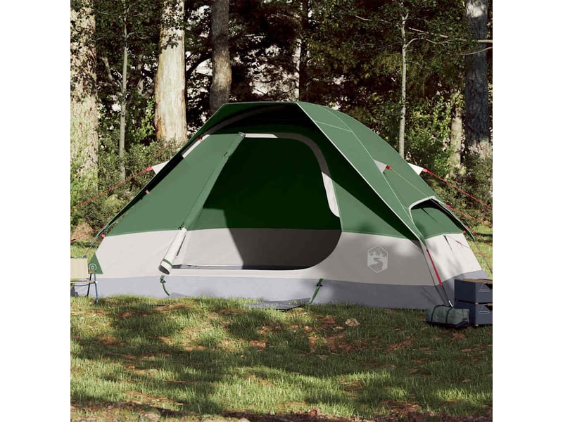  Tente de camping, tente familiale à dôme 6 personnes vert imperméable shl51980  - Conforama B