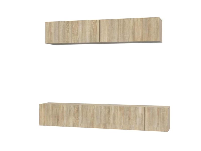  Ensemble de meubles tv 5 pcs chêne sonoma bois d'ingénierie shl80285  - Conforama A