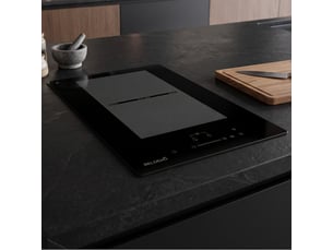 Plaque induction encastrable - zone modulable 3500w - domino - verre noir - booster - prise - marque française