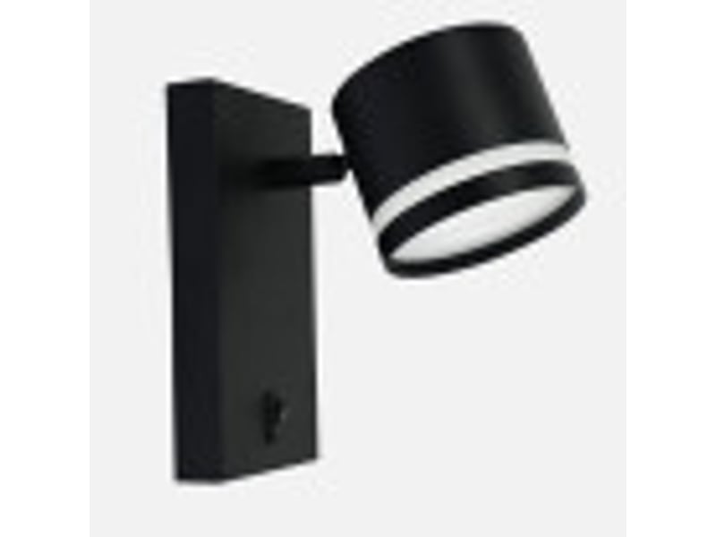  Applique murale fabrilamp ortiga noir 1 x gx53 9 w 800 lm 4000 k 16x8.3x15.5 cm 253681009 - Conforama B