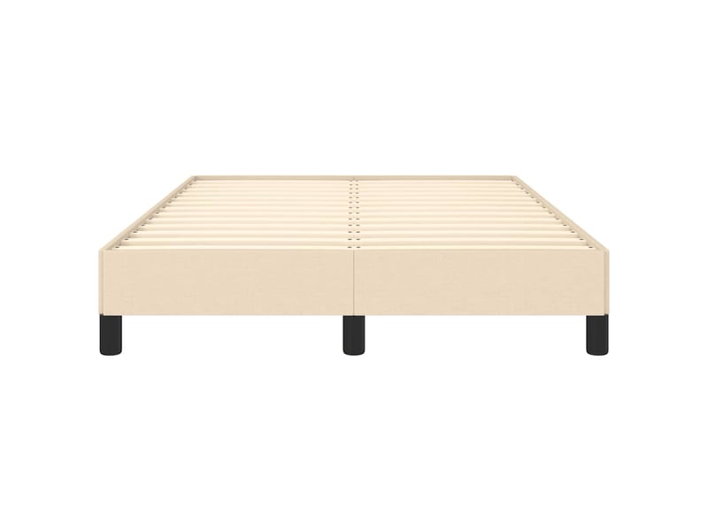  Lit double- lit adulte -  cadre de lit sans matelas crème 120x190 cm tissu  - Conforama D