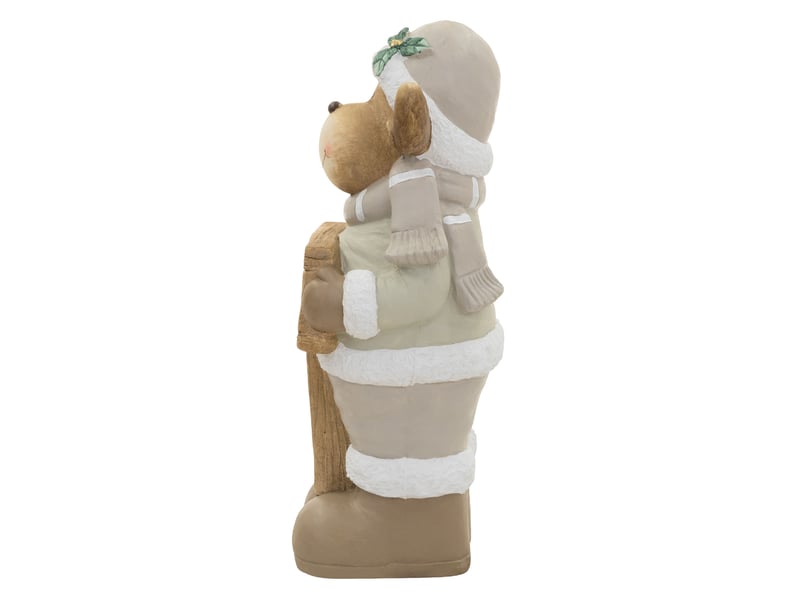  Ecd germany figurine d'élan de noël avec éclairage led, décoration d'intérieur renne avec bonnet écharpe et panneau welcome, 76 cm, fonctionne à piles, statuette décorative en magnésie, marron-blanc ECD Germany GmbH - Conforama D