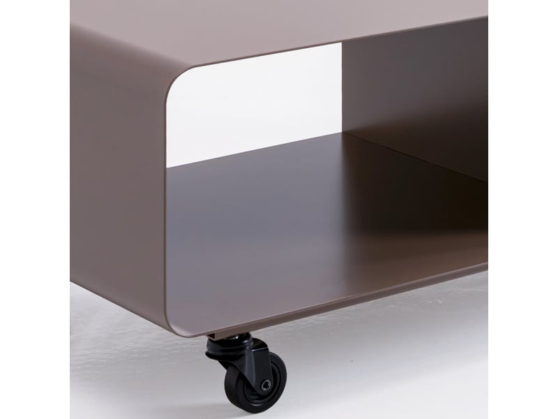  meuble tv lounge à roulettes taupe kare design  - Conforama E