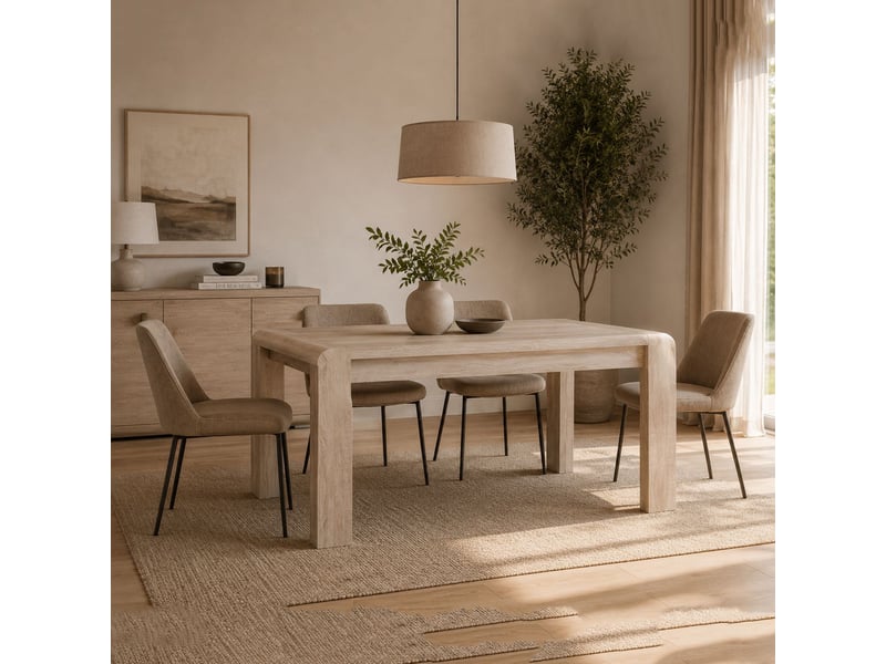  Table extensible kasano, 8 places, 115x80x76h cm chêne marron Kasano - Conforama B