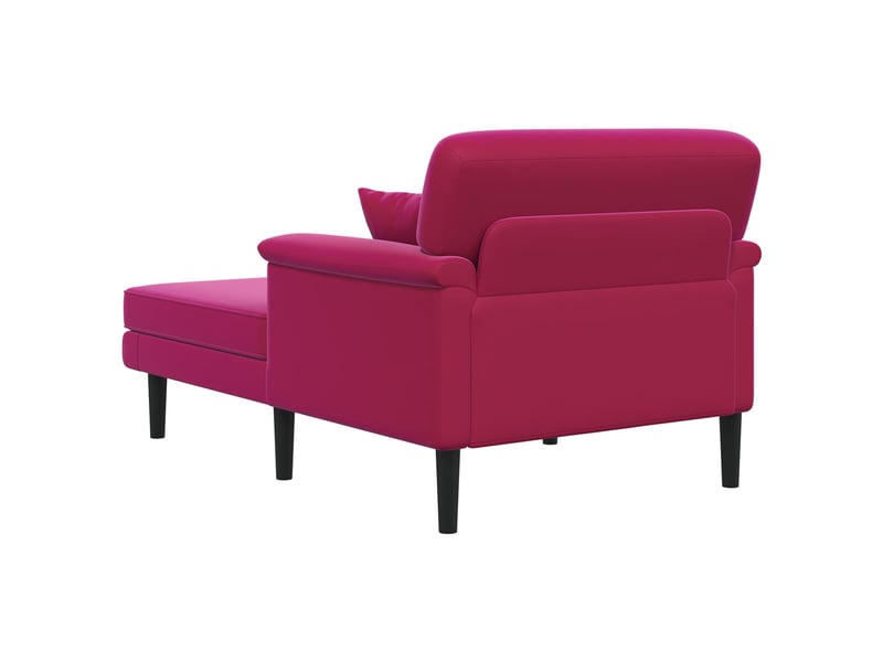  Vidaxl chaise longue bordeaux velours  - Conforama E
