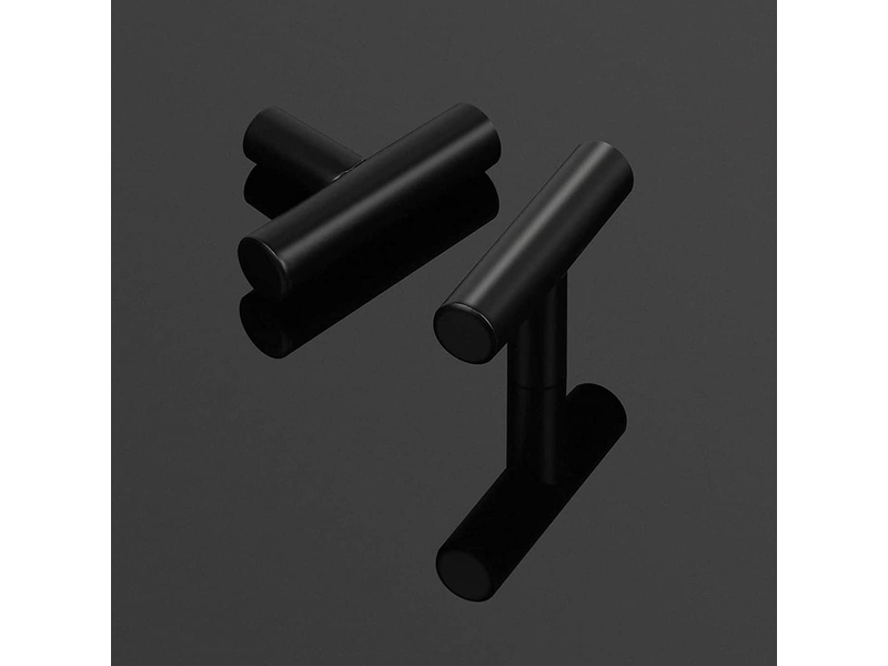  Poignées pour portes d'armoires en acier inoxydable, 10 pièces, noires. Boutons vintage pour tiroirs avec vis pour commodes et armoires  - Conforama B