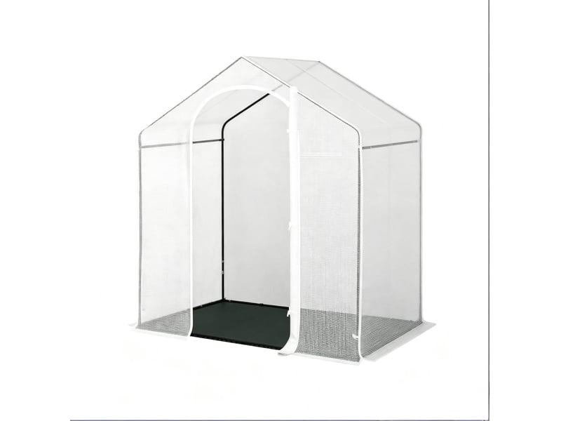  Serre de jardin 200x80x200 cm toile maillée métal blanc  - Conforama A