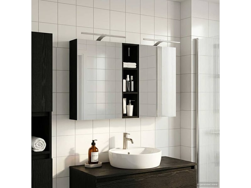Ensemble de meubles de salle de bain 3 pcs 120x14.5x70 cm shl3315 - Conforama B