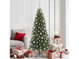 Sapin de noël artificiel, arbre de noël vert 180 cm pe et pvc shl8681
