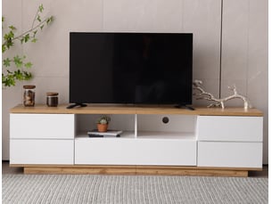Meuble tv coloris bicolore 180 cm <strong>OKWISH</strong>  <strong></strong>