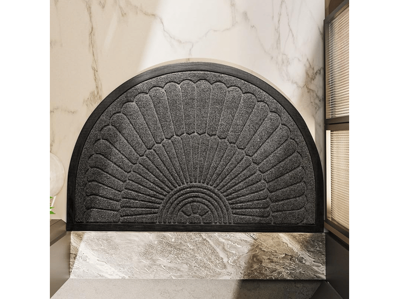  Tapis de porte demi-rond, doux antidérapant tapis entrée intérieur lavable tapis paillasson pour entrée de la cuisine, couloir, d'entree (50 * 80cm)  - Conforama A