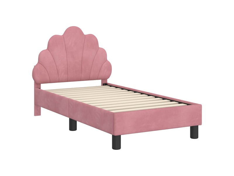  Lit simple- lit adulte -  cadre de lit pour tout-petit avec tête de lit rose 70 x 140 cm  - Conforama C