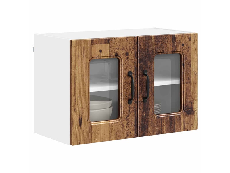  Meuble mural de cuisine | armoire de cuisine bois ancien 60x31x40cm  - Conforama C