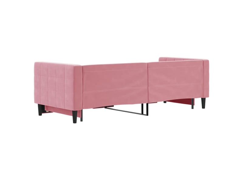  Lit simple- lit adulte -  lit de jour avec gigogne sans matelas rose 80x200 cm  - Conforama D