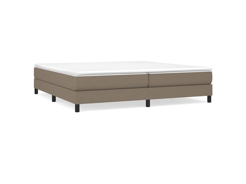  Lit double- lit adulte -  cadre de lit à lattes taupe 200x200 cm tissu  - Conforama A