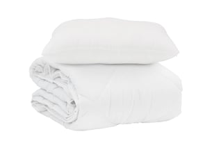 Duvet d'été simple avec oreiller 2 pcs - couette blanc microfibre