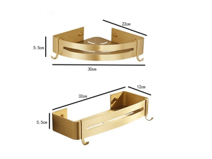 Étagère murale d'angle salle de bain - support shampoing cosmétiques antirouille - design compact et robuste - rangement douche élégant 200pcs