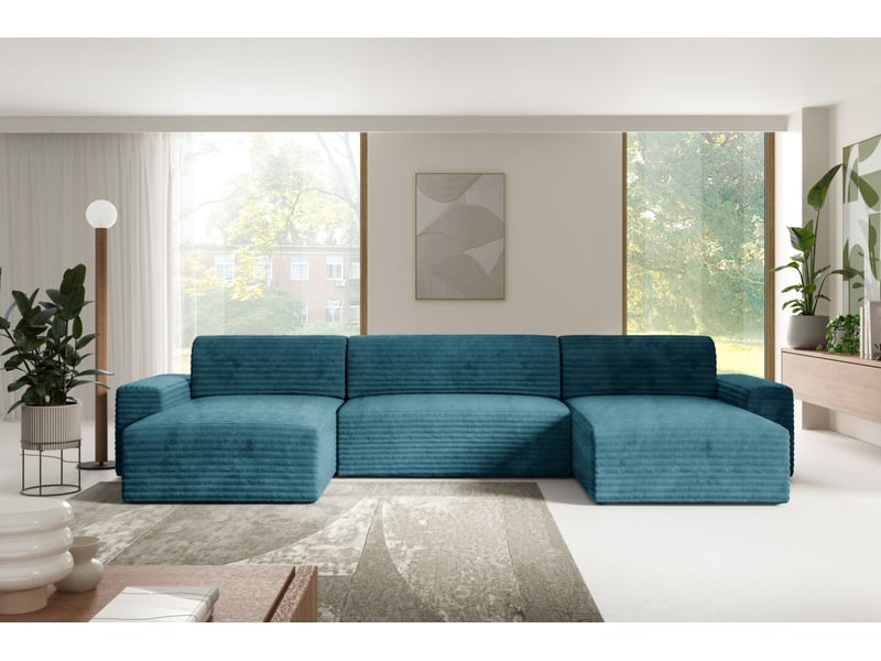 Canapé d’angle coco u avec fonction de couchage couleur : tilia 75 - Conforama B