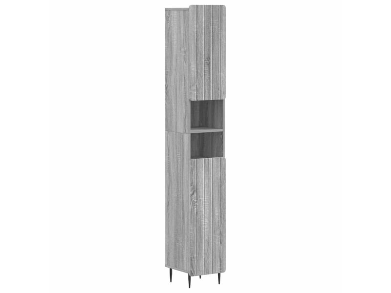  Ensemble de meuble de salle de bain 3 pièces zwolle sonoma gris cf63554  - Conforama C