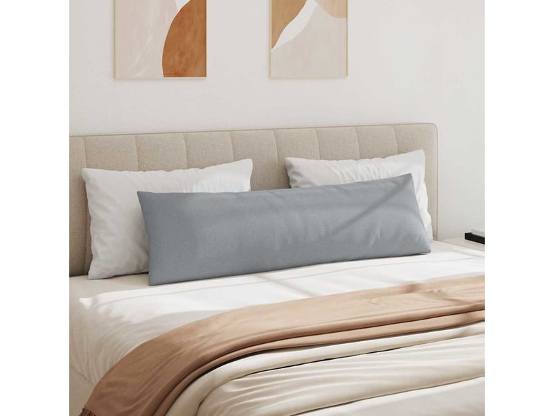  Lot de 2 coussins de canapé, coussins décoratifs tissu gris clair 145 x 40 cm cf58834  - Conforama D
