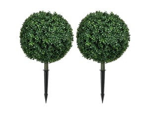 2er-set arbres artificiels buchsbaum grand 70 cm, plantes artificielles comme de vraies avec piquets de sol pour salon, chambre, bureau et jardin, décoration moderne