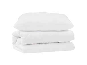 Ensemble de duvet avec oreiller 2 pièces - couette blanc microfibre