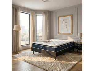 Ensemble matelas et sommier 160x200 cm Ressorts + mémoire de forme MORPHEA Pack Victoria Marie soutien Ferme épaisseur 45 cm