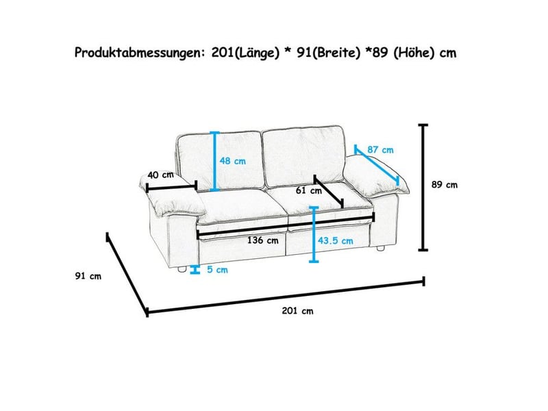  Canapé 2 places - fx-p20eu-bk1 - noir - tissu doux - rangement intégré sous siège noir - Conforama E