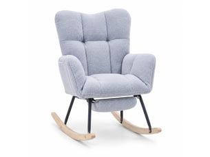 Fauteuil fixe MODENVIE  Tissu bouclette gris vendu A l'unité