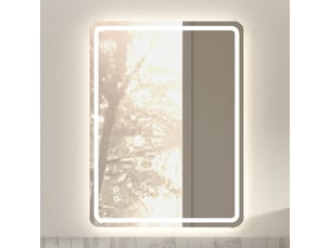Miroir de salle de bain led 60 x 80 cm – argent – tactile, antibuée, dimmable, pose horizontaleverticale