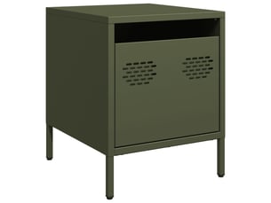 Table de chevet - cabinet de chevet - table de nuit vert olive 35x39x43,5 cm acier