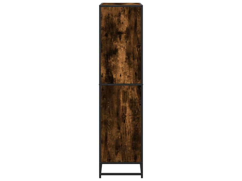  Bibliothèque, étagère de rangement chêne fumé 80,5x35x139 cm bois d'ingénierie  - Conforama E
