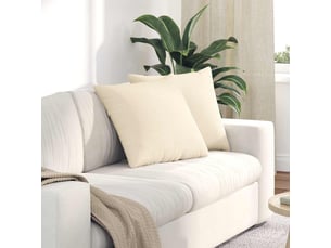 Lot de 2 coussins de canapé, coussins décoratifs crème 50 x 50 cm cf59046