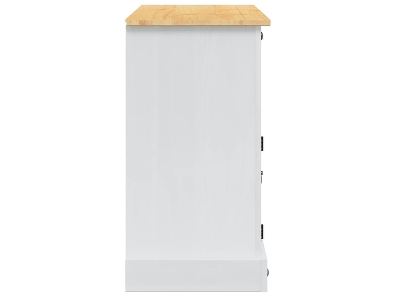  Coffre de rangement, boîte de rangement corona blanc 112x40x75 cm pin massif  - Conforama E