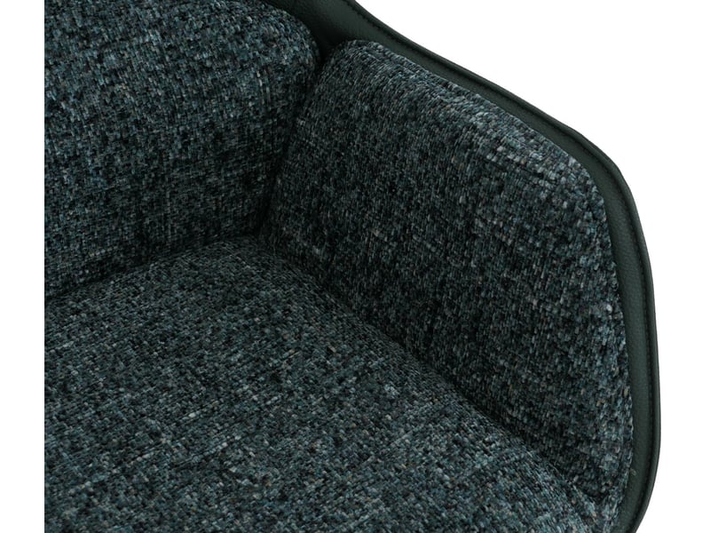  Lot de 6 chaises de salle à manger hwc-r23, chaises de cuisine pivotantes, en similicuir et tissu chenille (410 gm²) - vert  - Conforama E