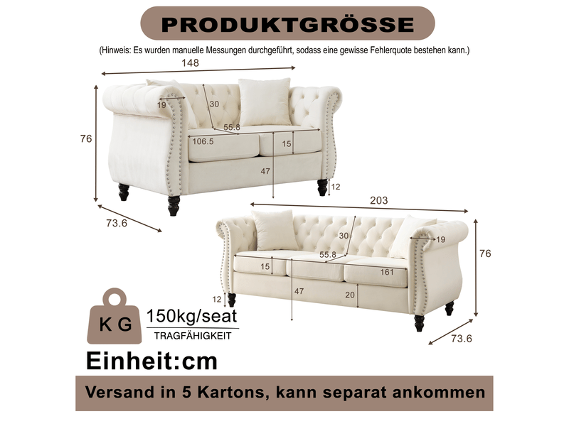 Canapé moderne - canapé en velours de style chersfield avec pieds en bois d'hévéa en forme de bouteille, réf. W3349s00144 - Conforama C