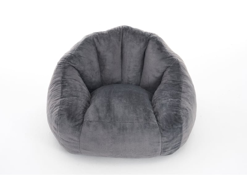  Fauteuil poire adulte 123x111x75 cm gris clair  - Conforama A