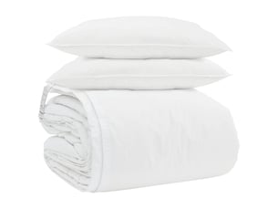 Ensemble de duvet avec oreiller 3 pièces - couette blanc plume de canard