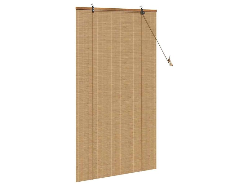Store enrouleur - rideau enrouleur marron 80 x 160 cm bambou - Conforama D