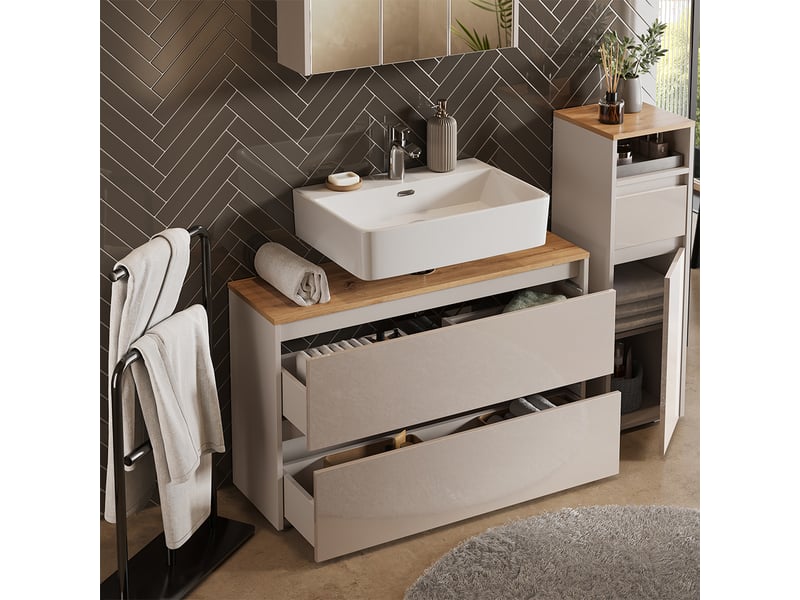  Vicco meubles bain, cachemirechêne artisan, 3 pièces  - Conforama D